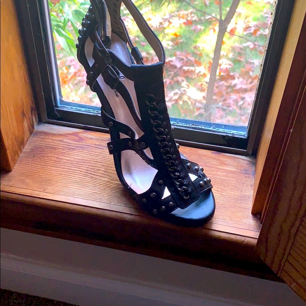 Leather high hills